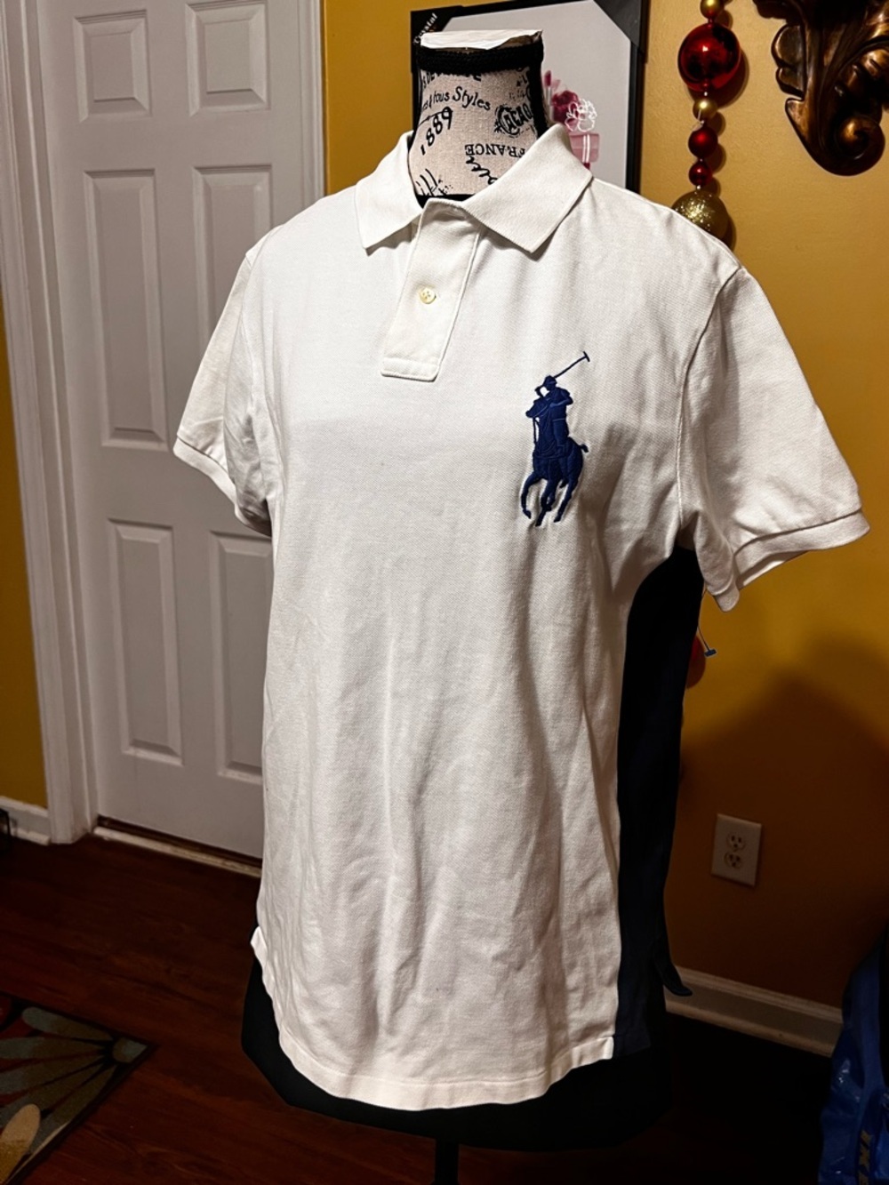 Polo by Ralph Lauren White Polo with Navy Pony Logo - Picture 12 of 17